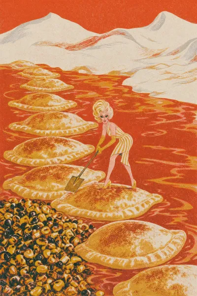 Pierogies in ancho butter