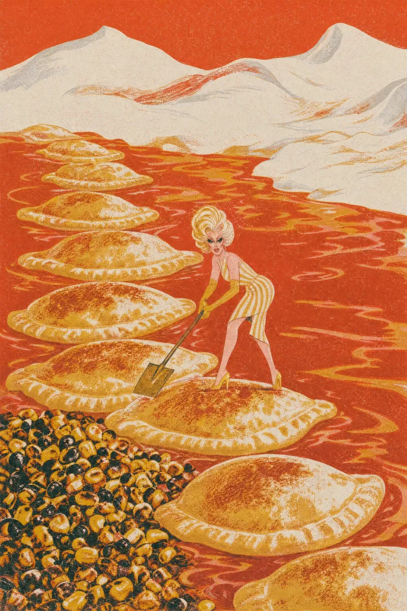 Pierogies in ancho butter